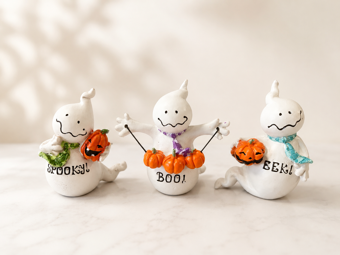 Whimsical Eek Boo Ghost set of 3