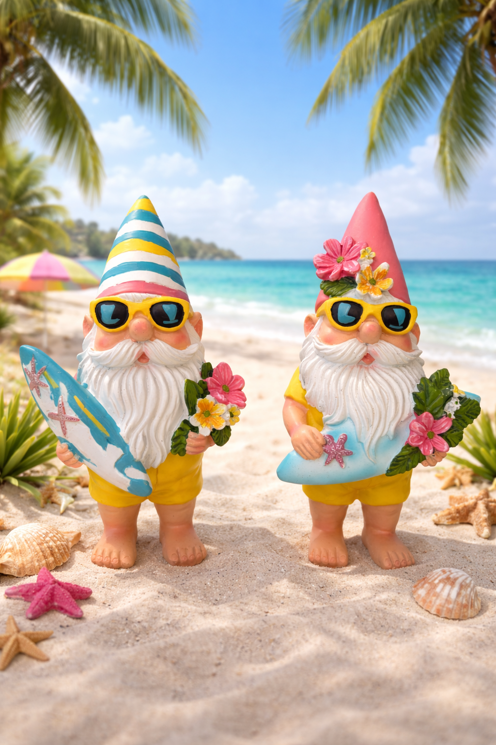 Set of two Beach Gnomes