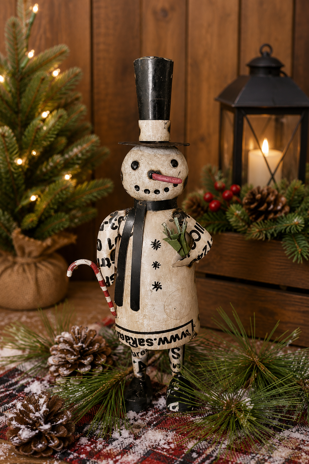 Recycled Metal Homer Snowman Metal PREORDER ONLY