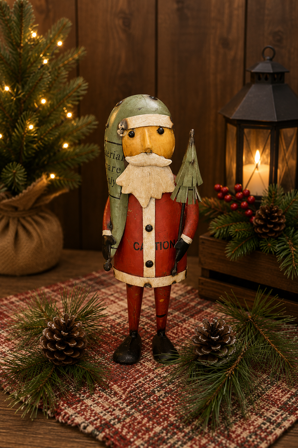 Recycled Metal Father Christmas PREORDER ONLY
