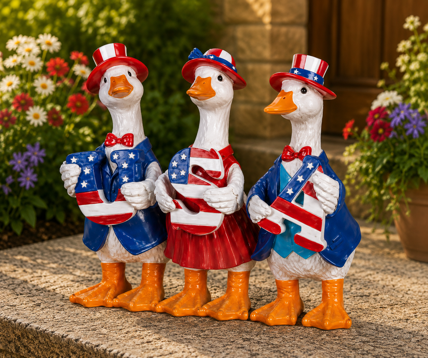 PREORDER ONLY 6.89"L Resin Americana Geese