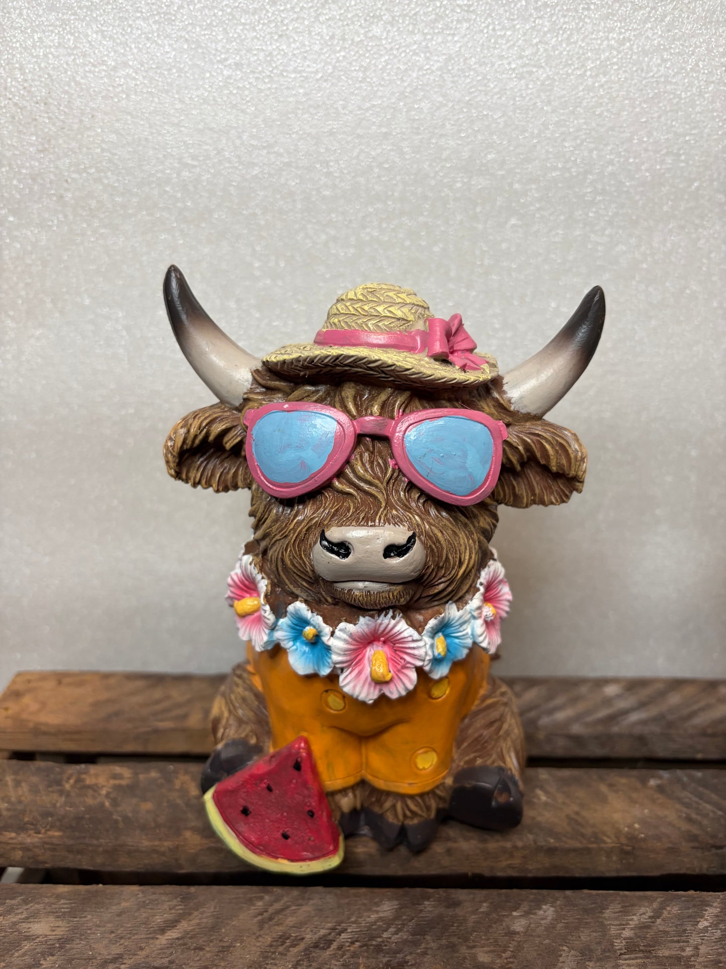 SET OF 2 Summer Highland Cows