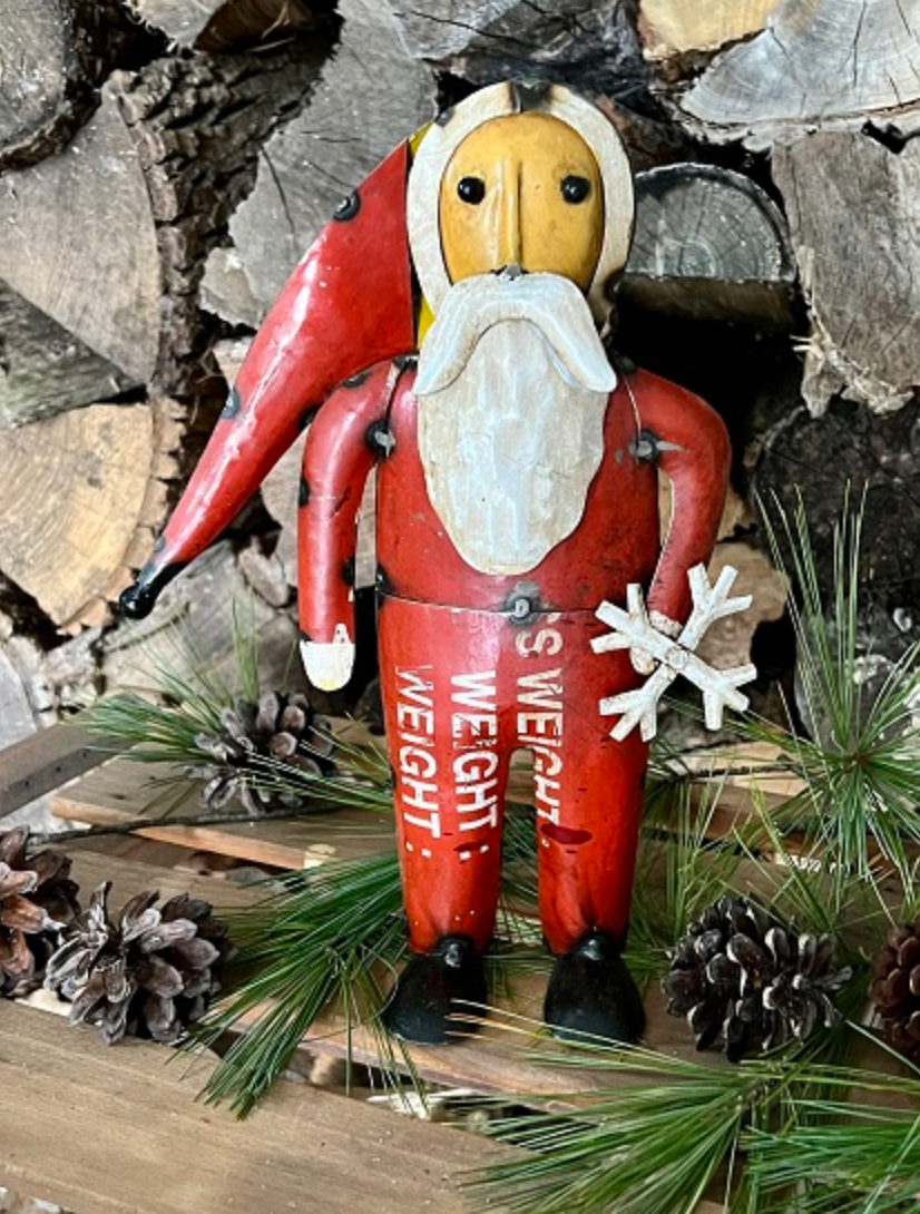 Recycled Metal Winter Santa Metal PREORDER ONLY