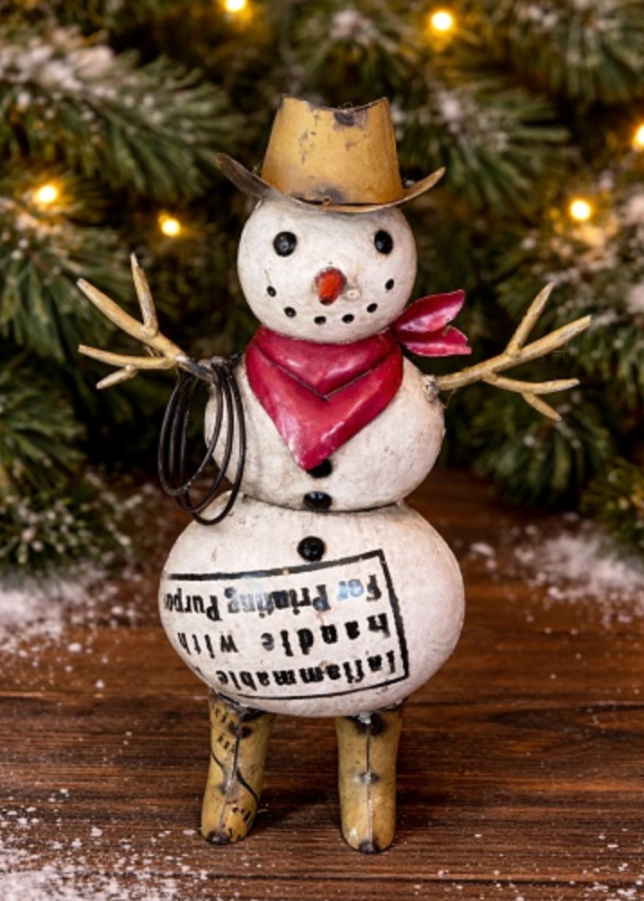 Recycled Metal Colden The Cowboy Snowman PREORDER ONLY