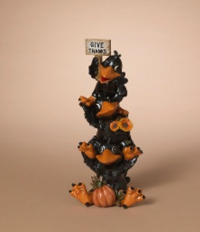 PREORDER ONLY 12.6" H Resin Stacking Crows