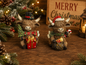 IN STOCK  5.31"H Resin Holiday Highland Cow SET OF 2