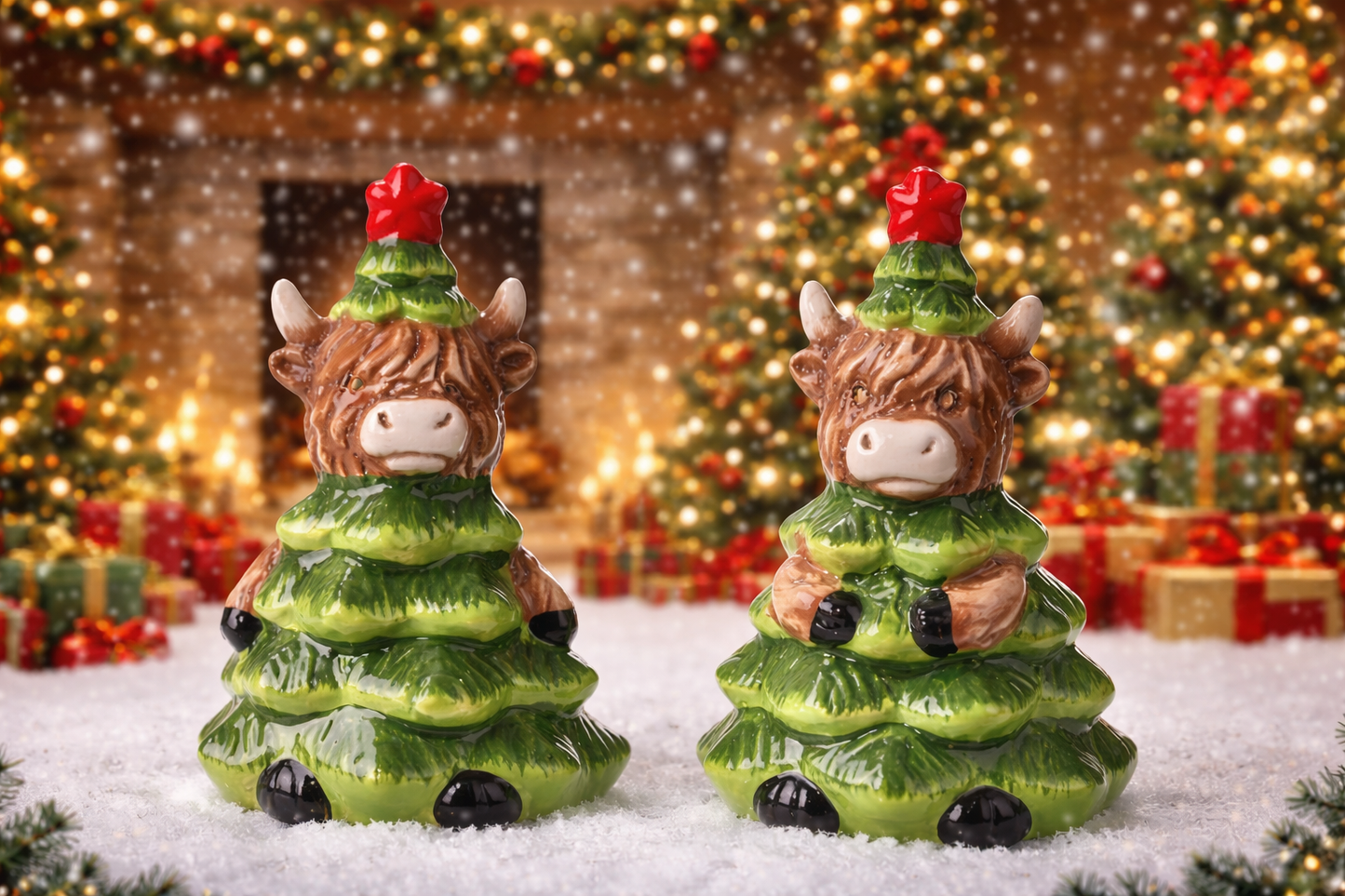 PREORDER ONLY Highland Cow set of 2 SALT AND PEPPER Shaker set