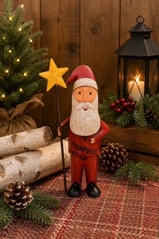 Recycled Metal Snow Shoe Santa PREORDER ONLY
