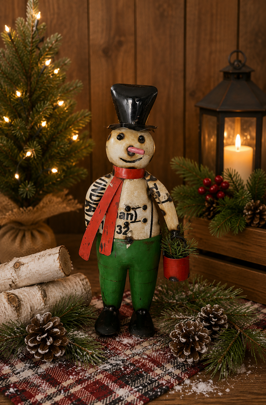 Recycled Metal Aspen Snowman Metal PREORDER ONLY