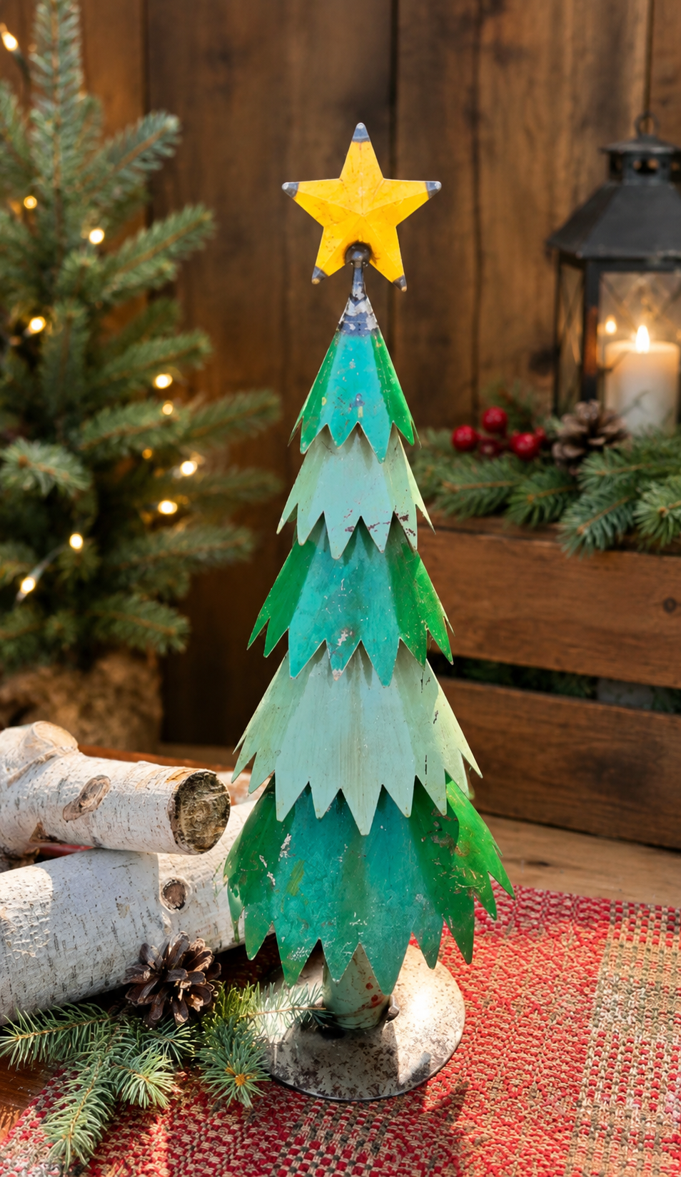 Recycled Metal Evergreen Tree SMALL PREORDER ONLY