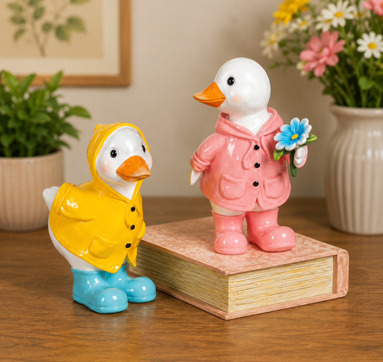 PREORDER ONLY  6.5"H Resin Garden Duck SET OF 2