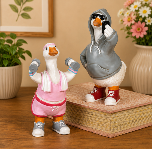 PREORDER ONLY   5.91"H Resin Goose SET OF 2