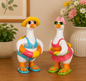 PREORDER ONLY  6.3"H Resin Goose SWIMMING SET OF TWO