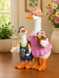 PREORDER ONLY  7.09"H Resin Goose Mother and Baby