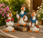 PREORDER ONLY  6.3"H Resin Cowboy Goose SET OF 3