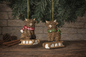 PRERORDER ONLY 3.35"H Resin Holiday Highland Cow Ornament SET OF 2