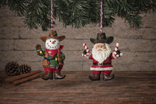 PREORDER ONLY 3.74"H Resin Holiday Ornament SET OF 2