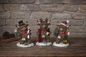 6"H Resin Holiday Highland Cow PREORDER ONLY  SET OF 3