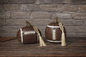 PREORDER ONLY 5.51"H Resin Harvest Football Pumpkin with Tag SET OF 2
