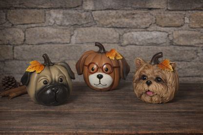 4.5"L Resin Harvest Pumpkin Dog SOLD INDIVIDUALLY PREORDER ONLY