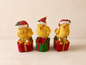 Holly Jolly Gift Box Christmas Chicks SET OF 3