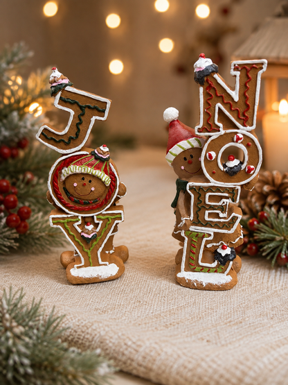 Gingerbread Noel and Joy Sign Sold Individually