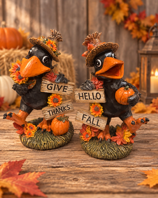 7.28 " Set of Two Fall Crows