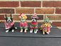 4..33" H Holiday Dog Fun SET OF 4