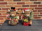 PREORDER ONLY Holly Jolly Large Highland Cow Sitter SET OF 2
