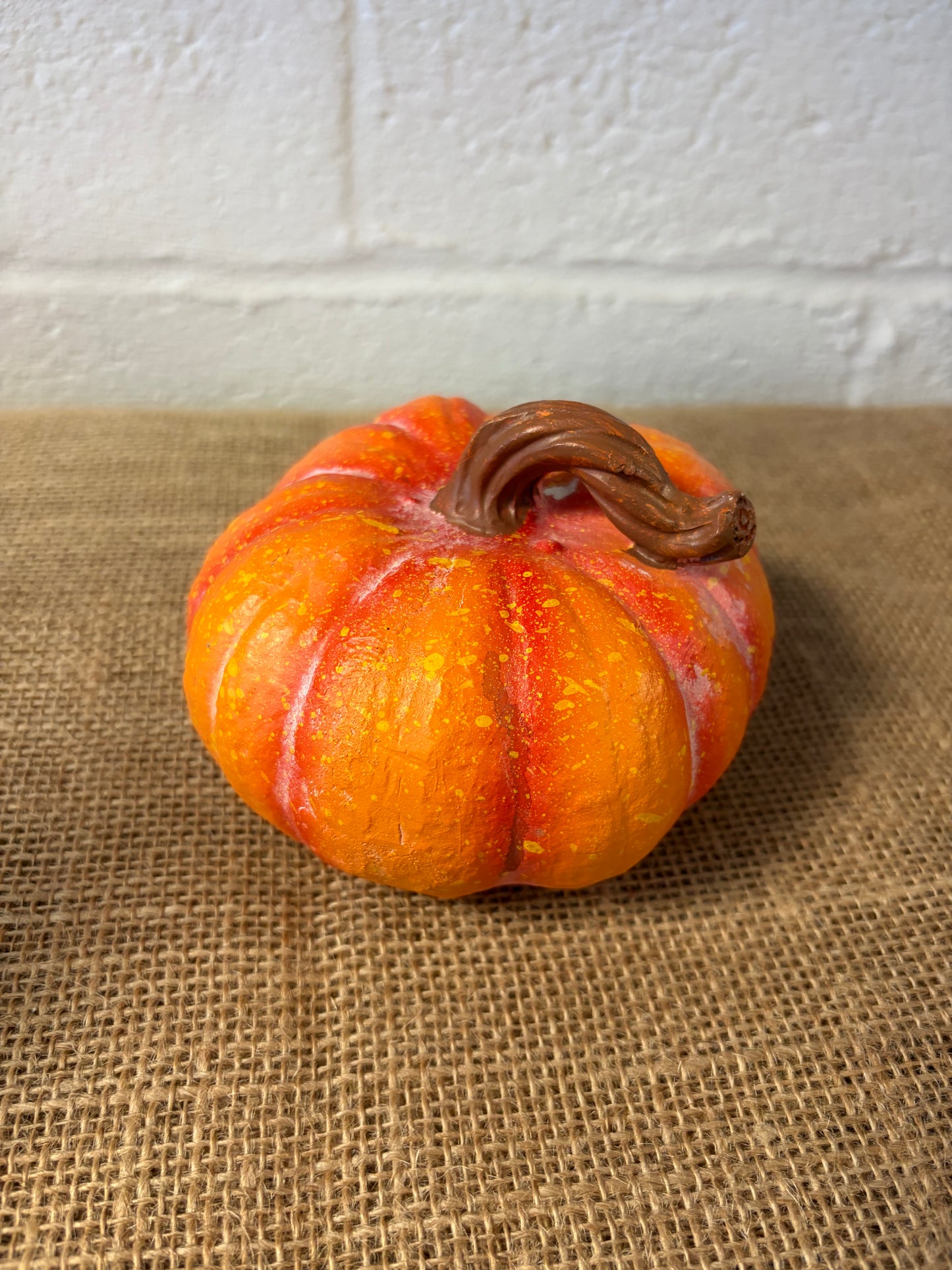 single resin orange pumpkin