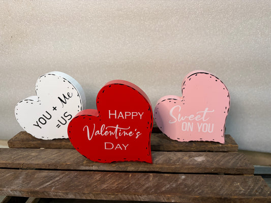 Heart Saying Block Set of 3