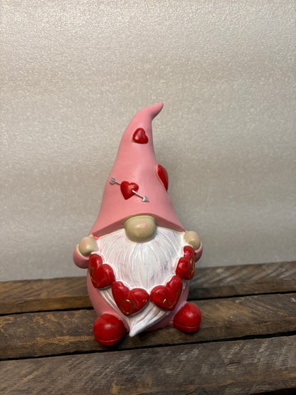 Valentine Gnome with Heart on Hat
