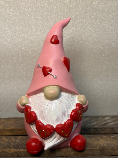 Valentine Gnome with Heart on Hat