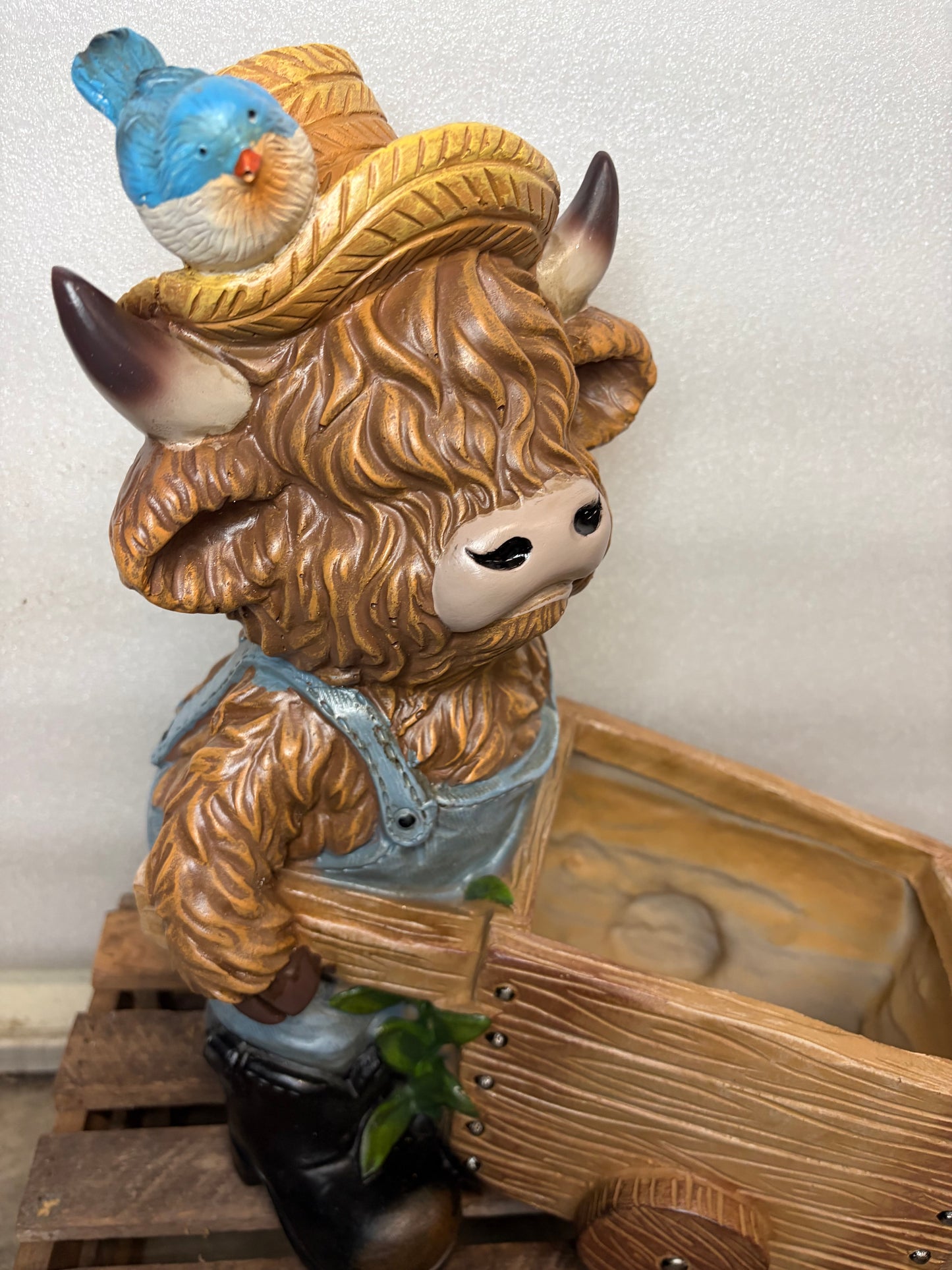 Highland Cow with Wheelbarrow LARGE