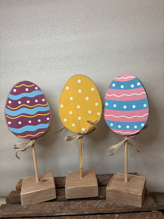 Easter Eggs on Stakes SET OF 3
