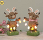 AVAILABLE TO SHIP NOW! Lighted Easter Highland Cow SET OF 2