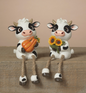 PREORDER ONLY 3.54"H Resin Harvest Cow Shelf Sitter, 2 Asst