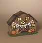 PREORDER ONLY 9.06"L B/O Lighted Resin Harvest Barn w/ Timer