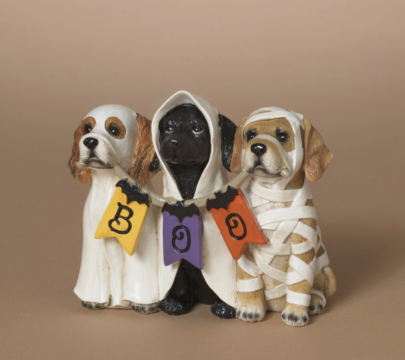 PRESALE ONLY 5.91"L Resin Halloween Dogs
