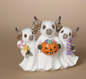 PREORDER ONLY 7.87"L Resin Halloween Highland Cow Ghost Family