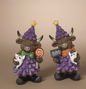 PREORDER ONLY 8.86"H Resin Halloween Highland Cow SET OF 2