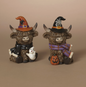 PREORDER ONLY 5.12"H Resin Halloween Highland Cow SET OF 2