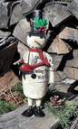 Recycled Metal Winter Wes Snowman with Cardinal PREORDER ONLY