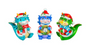 PREORDER ONLY Christmas Dragon Hatchling Sitter SET OF 3