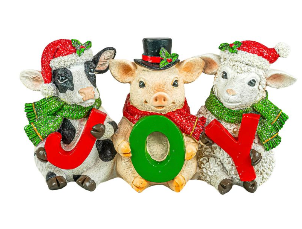 PREORDER ONLY HOLLY JOLLY FARM CRITTER SHELF SITTER