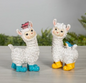 PREORDER ONLY 6.1" H Resin Llama with Rain Boots SET OF 2