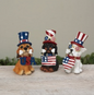 PREORDER ONLY 4.5"H Resin Americana Dog SET OF 3