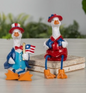 4.13"H Resin Americana Goose Shelf Sitter SET OF 2 PREORDER ONLY