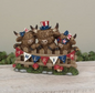 PREORDER ONLY 8.86"L Resin Americana Highland Cows w/ Banner