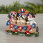 PREORDER ONLY 6.3"L Resin Americana Dogs with Banner